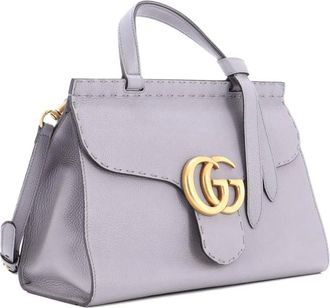 Gucci GG Marmont Top Handle Bag Leather Small satchel - Grijs