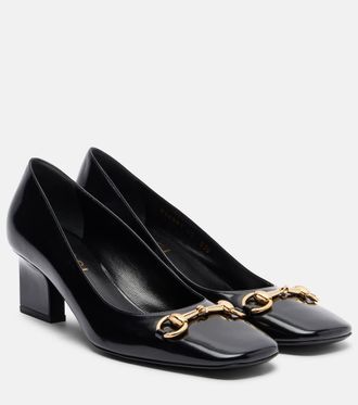 Gucci Signora 55 Horsebit leather pumps