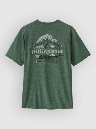 Patagonia Cap Cool Daily - Great Waves Camiseta verde