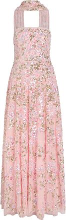 Needle & Thread Dream Garland Embellished Scarf-effect Gown - Light Pink - 16 (UK16 / XL)