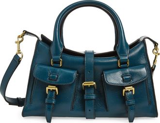 Mulberry Small Roxanne High Shine Leather Crossbody Bag in Out Of The Blue at Nordstrom