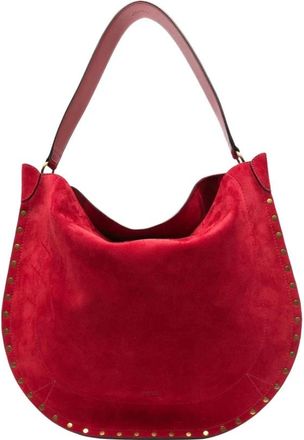 Isabel Marant Oskan Hobo Soft Bag - Dames - Tassen - Rood - Maat: ONE Size Leer