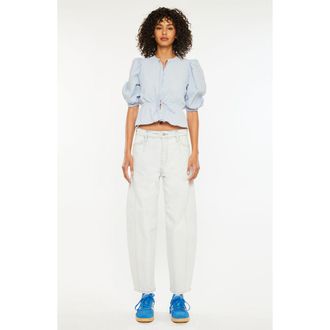 Kancan Yolanda Low Slung Horseshoe Jeans in Light Wash at Nordstrom, Size 29