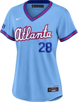 Nike Matt Olson Atlanta Braves City Connect Nike Womens MLB Stadium Jersey in Blue | RW260H0LAW9-DN9