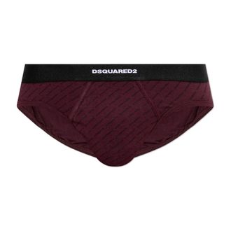 Dsquared2 Ondergoed, Heren, Rood, M, Katoen, Katoenen slip met monogram