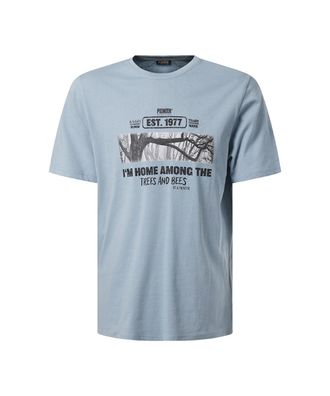 Pioneer Authentic Jeans T-Shirt, Herren, Gr. XXL, light blau, Jersey, Obermaterial: 100% Baumwolle, PIONEER AUTHENTIC JEANS, normal normal, Rundhals, Shirts T-Shirt, in norma