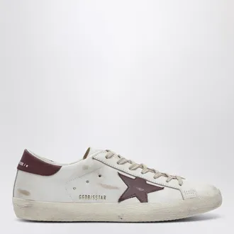 Golden Goose Super-star sneaker white/burgundy vintage effect