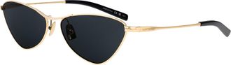 Saint Laurent Womens Sunglasses Gold-Black Metal Gold-Gold-Black Gold/gold/black