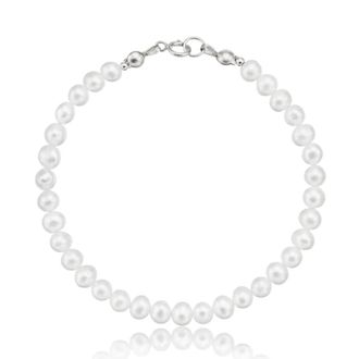 Lily & Roo Silver Pearl Bracelet