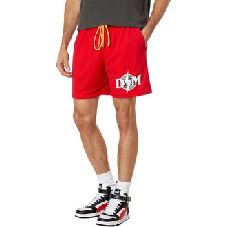 Diet Starts Monday Bolt Shorts Mens Red Mesh Elastic Waist Performance FROG303
