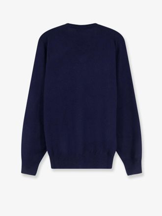 Brunello Cucinelli Mens Cashmere V-Neck Sweater Blue