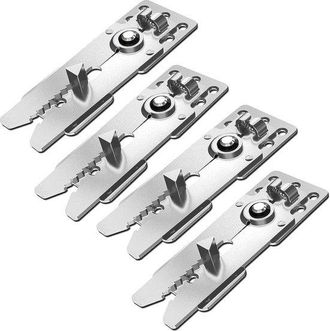 No Brand Conector Para Sof&aacute; - Conector Para Muebles - Sujetador De Sof&aacute; - Abrazadera Ajustable - Juego De 4 - Plateado