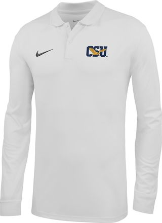 Nike Mens College (Coppin State University) Dri-FIT Long-Sleeve Polo in White | ZM04PYCPNS26-WHT