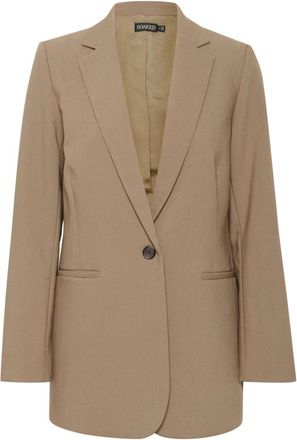 Soaked In Luxury Walnoot Blazer voor Vrouwen - Dames - Blazers - Bruin - 2XL - Jassen