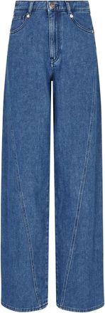 Emporio Armani diagonal-seam jeans - Blue