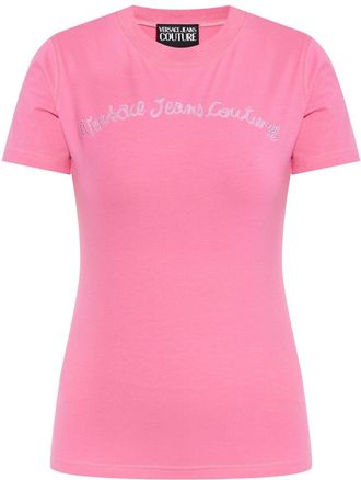 Versace Jeans Couture logo-embellished T-shirt - Pink