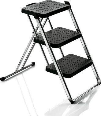 MAGIS Nuovastep Stufenleiter, verchromt, schwarz