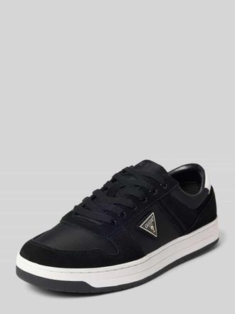 Guess Sneaker aus Leder-Textil-Mix mit Label-Detail Modell UDDENT in Black, Gr&ouml;&szlig;e 40