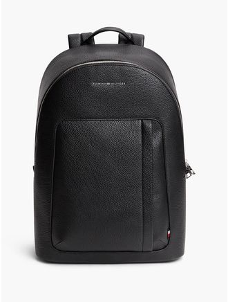Tommy Hilfiger Mens Pebbled Dome Backpack - Black