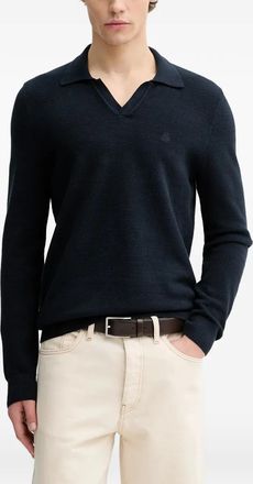 Marc O'Polo T-shirt con scollo a V a maniche lunghe - Blu