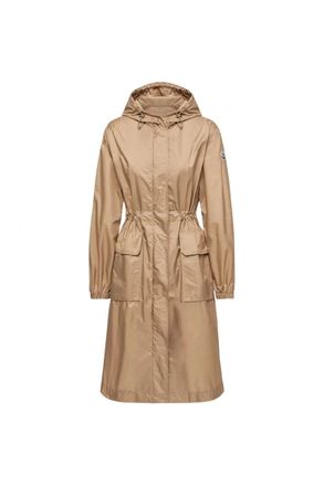 Moncler WOMENS HIENGOS LONG PARKA Size: 3, colour: BEIGE