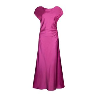 Liu Jo Midi Dresses, female, Purple, Size: XL Abito lungo in raso Wa5393T5973