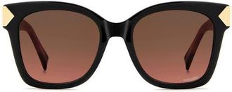 Missoni 52mm Gradient Square Sunglasses in Black/Brown Pink Sf at Nordstrom