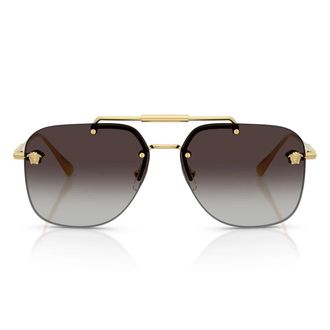Versace Sunglasses Ve2296 100284 Gold/Smoky Gray Women