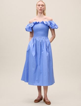 Rebecca Taylor Yara Poplin Midi Dress
