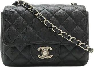 Chanel Pre-owned Matelasse Caviar Leather Shoulder Bag - Dames - Vintage Mini Tas - Zwart - ONE Size - Vintage
