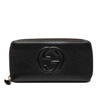 Gucci Pre-owned Gucci Grained Calfskin Soho Zip Around Wallet Ladies FXZ0MJNLR32PP5R3