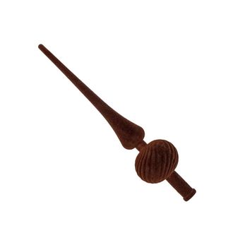 OEM Adorno Para La Punta Del &Aacute;rbol De Navidad Con Forma De Calabaza Aterciopelada En Color Marr&oacute;n