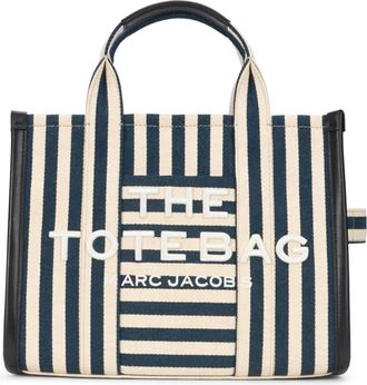 Marc Jacobs Womens Canvas Tote Bag Blue Sea Multi Cotton