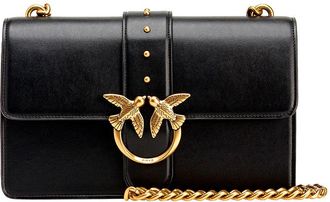 Pinko Pinko Love One Eva Classic C Appel Huid Crossbody Tas