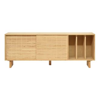 Naan Furniture Aparador de madera maciza natural con mallorquina 170 cm sin barnizar