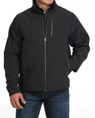 Cinch Mens Concealed Carry Bonded Softshell Jacket In Black