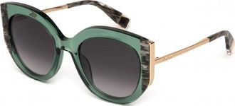 Furla Womens SFU820 53 03GE Sunglasses - Green - One Size