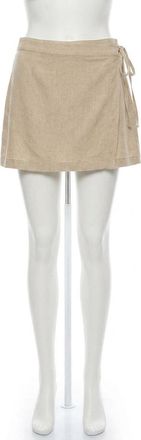 Z Supply Ellery Linen Mini Skirt In Flax