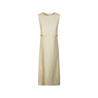 P.A.R.O.S.H. Midi Dresses, female, Beige, Size: L Maxi Dress