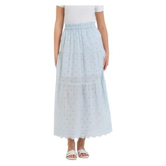 Kocca Maxi Skirts, female, Blue, Size: XL Tiered Maxi Skirt