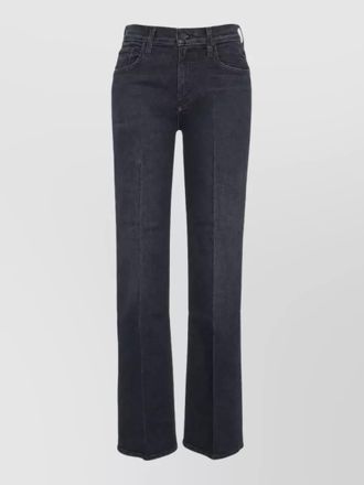 Mother denim mid-rise straight-leg jeans