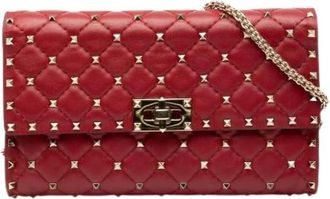 Valentino Pre-owned Cross Body Bags, female, Red, Size: ONE SIZE Pre-owned Leather Cross Body Bag