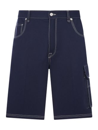 Fendi COTTON CANVAS CARGO BERMUDA SHORTS - Fendi - Man