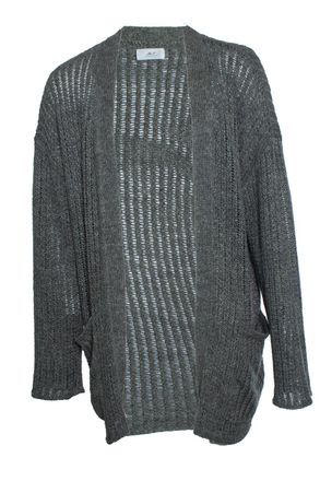 Mr P. Mr. P., Knitted cardigan with pockets in grey