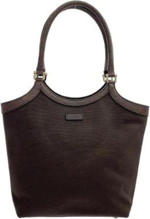 Gucci Pre-owned Handbags, female, Brown, Size: ONE SIZE Pre-owned GG Canvas Guccissima Leather Bag