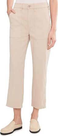 Liverpool L.A. 26 High-Rise Utility Crop Straight Leg Pants with Side Waistband Tabs Womens Clothing Safari Sand : 12 26