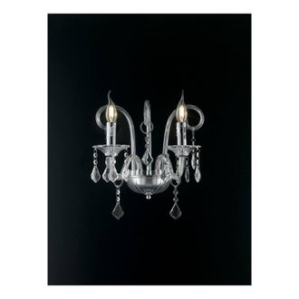 Netlighting Wall Light Chrome Crystal 32x30x22cm in Silver | Size: 32 x 30 x 22 cm