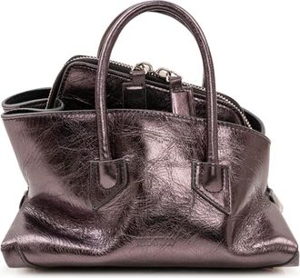 The Attico La Passeggiata Mini - Dames - Handtassen - Bruin - ONE Size - Leer - Tassen