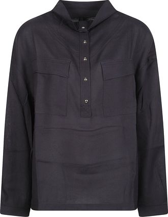 Pinko Corolle Long Sleeve Boxy Viscose Blouse