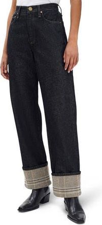 Rag & Bone Shea Cuffed High Waist Ankle Straight Leg Jeans in Twrco at Nordstrom Rack, Size 26